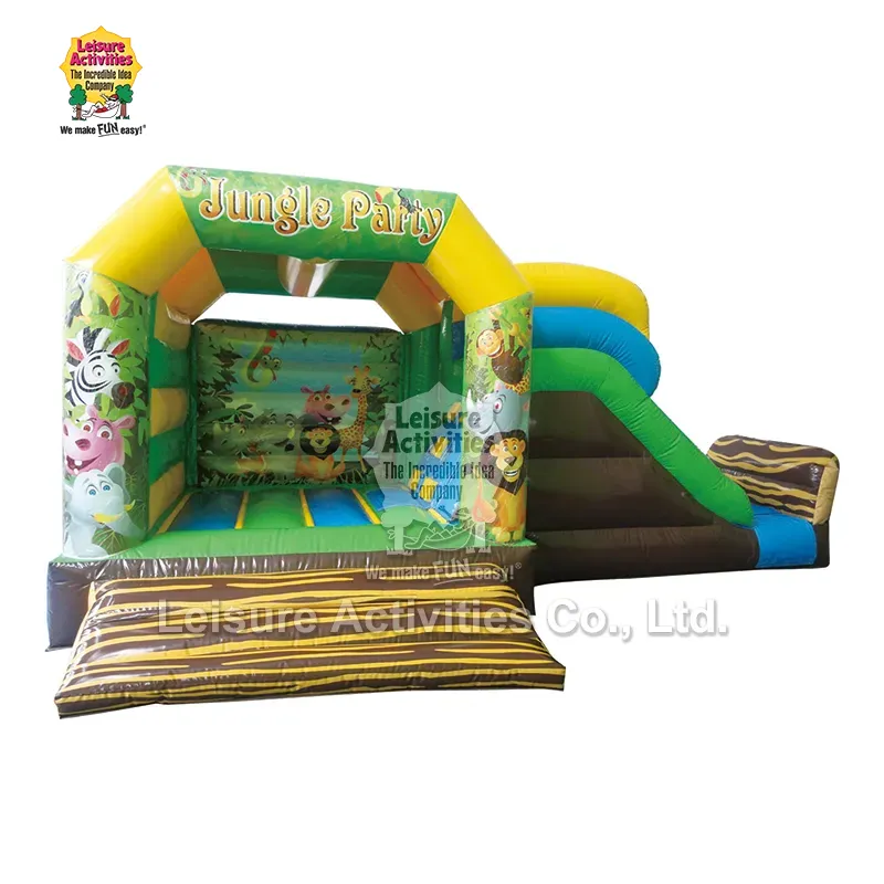 مهمانی جنگلی بادی کوچک چندبازی Bouncy Castles با اسلاید