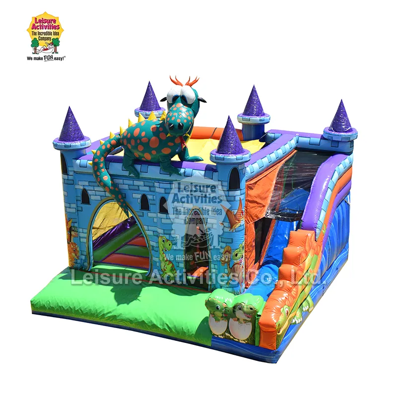 استاندارد بادی چندبازی Bouncy Castles Dragon با اسلاید